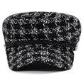 thumbnail image 2 of (m, 56-58cm), Negro, 1 pieza Boina Gorra de Moda para Mujer Sombreros Casuales Retro Elegante Sombrero Visera Gorra de Invierno para Dama, 2 of 5