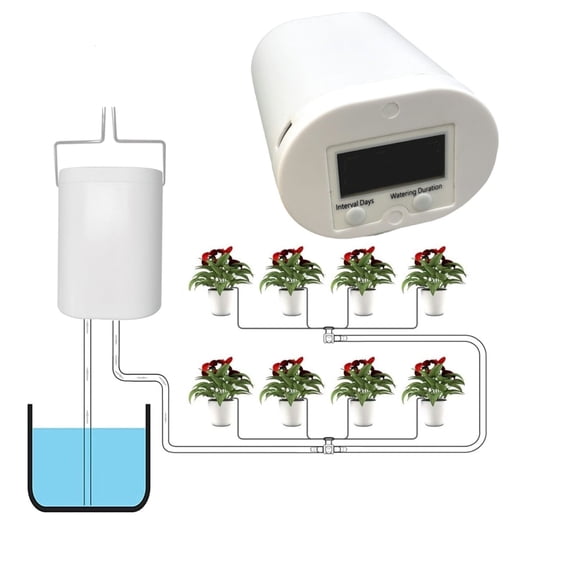 Smart Self Watering System for Plants with HD Display - 16 Plants Drip Irrigation Kit, Smart Timed & Quantified Watering for Indoor/Outdoor Plants, Efficient Water Saving Device