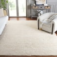 thumbnail image 2 of SAFAVIEH Berber Torvald Abstract Polyester Shag Area Rug, Ivory/Beige, 10' x 14', 2 of 8