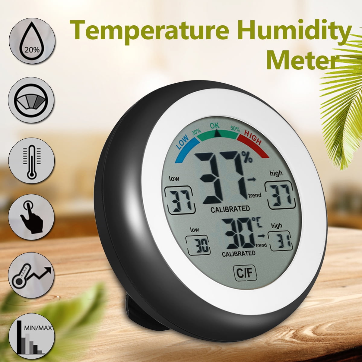 digital thermometer with humidity