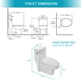 thumbnail image 4 of Ceramic One Piece Toilet,Single Flush with Soft Clsoing Seat, 4 of 8