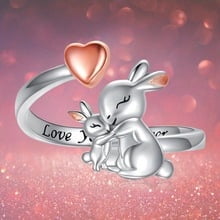 Qiumolin 925 Sterling Silver Mama Ring, Adjustable Jewelry Simple and Fashionable, Suitable for Mothers, Daughters, Grandmas Mothers Day Gifts