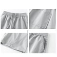 thumbnail image 4 of Besolor Mens Plus Size Running Shorts Drawstring Elastic Waisted Casual Loose Outdoor Athletic Track Shorts with Pockets(3X-Large,Gray), 4 of 6