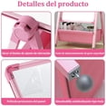 thumbnail image 2 of Caballete de 2 Caras, Viene con 121 accesorios Pizarrones para Niños Caballete de Arte 2 En 1pizarra Blanca y Negra de Doble Cara Pizarra Blanca Portátil para Jardín de Infantes y Hogar(Rosa), 2 of 9