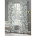 thumbnail image 4 of Farmhouse Sheer Curtains for Living Room Bedroom Teal Blue Green Vintage Flower Leaf Plant Sheer Curtains 84 Inch Long 2 Panels Set Light Filtering Curtain Window Treatments Drapes for Dining Room, 4 of 6