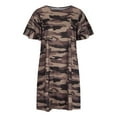 thumbnail image 2 of LEEYNEER Summer Dresses for Women 2022  Women‘s Beach Casual Dresses  Fashion Summer Round Neck Casual Short Sleeve Camouflage Printing Dress  Plus Size Holiday Dresses Mini Sundresses Gr, 2 of 4