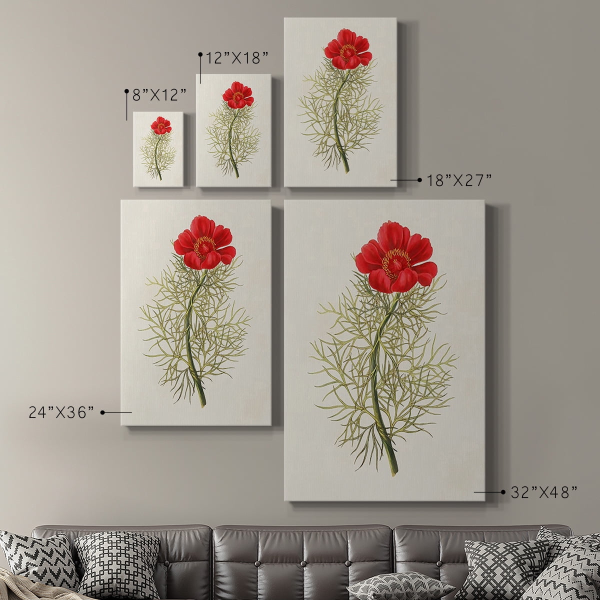 Flowers of the Seasons VII Premium Gallery Wrapped Canvas - Ready to Hang