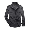 thumbnail image 3 of PMVFHDE Men Fishing Shirt Long Sleeve Comfortable Button Down Travel Work Long Sleeve Work Shirts For Men For Summer Grey,XL, 3 of 3