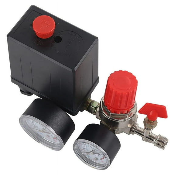 Air Compressor Pressure Switch with Gauges - Central-Pneumatic Compressor Parts for Precise Air Regulation