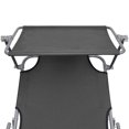 thumbnail image 5 of vidaXL Chaise Longue Pliante avec Auvent Gris Aluminium, 5 of 5