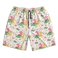 thumbnail image 3 of Uemuo Cute Baby Dinosaurs Pattern Men's Swim Trunks Hawaiian Beach Bathing Suit Swimsuits Beach Quick-Dry Shorts with Pockets-3X-Large, 3 of 9