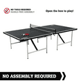 thumbnail image 2 of Hall of Games Official Size Ping Pong Table Tennis Table, Space Saving No Assembly Design with Accessories, Black/White, 2 of 8