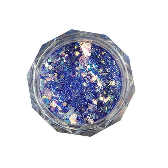 huanledash 1 Box Nail Art Sequin Shiny Effect Luminous High Gloss Non-drop DIY Iridescent Firefly Style Glow-in-the-dark Nail Glitter Flash Party Supply