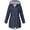 Navy, variant on LoyisViDion Coat Plus Size Raincoat Women Waterproof Long Hooded Trench Coats Lined Windbreaker Travel Jacket Outdoor Hooded Jackets Blue 4(S)