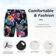 thumbnail image 3 of Balery Tropical Palm Leaves Bañador para hombre, shorts de playa de secado rápido con entrepierna y forro de compresión-Medium, 3 of 6