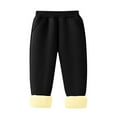 thumbnail image 2 of Boys Girls' Pull On Sherpa Fleece Lined Winter Warm Sweatpant Jogger Pant Black 5-6 Years, 2 of 3