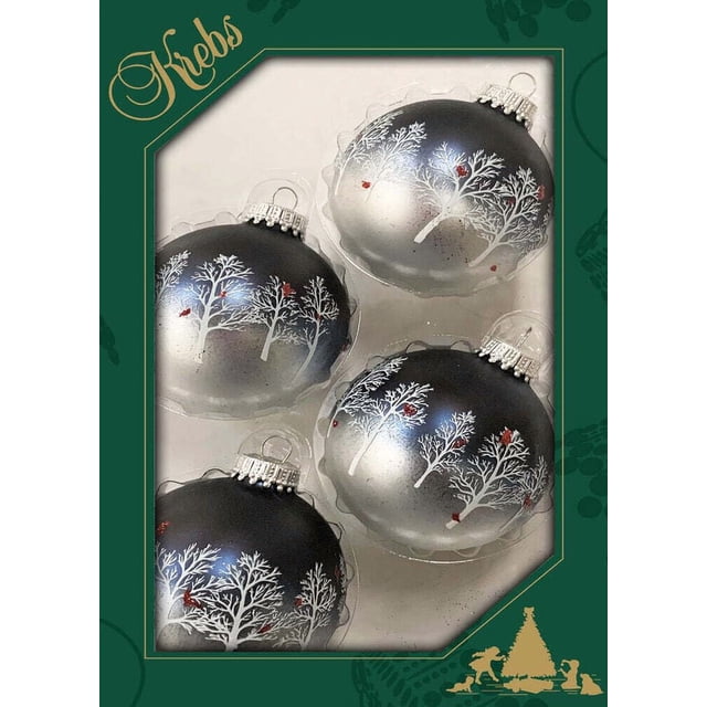 Adornos navideños para árbol de Navidad de Krebs, 67 mm, 4 piezas