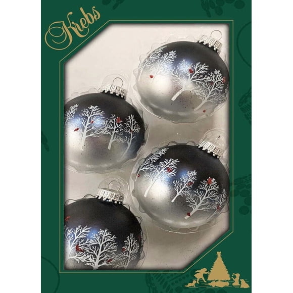 Adornos navideños para árbol de Navidad de Krebs, 67 mm, 4 piezas