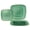 Belize Square in Green & Gold-50 Piece (25 Guest), variant on " Occasions 50 Plates Pack (25 Guests)-wedding Party Disposable Plastic Plate Set -25 X 10'' Dinner + 25 7'' Salad & Dessert (belize Square In Black)