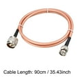 thumbnail image 4 of Conexión de cable coaxial RF de baja pérdida RG-142 N macho a BNC macho 90cm 2 piezas, 4 of 4