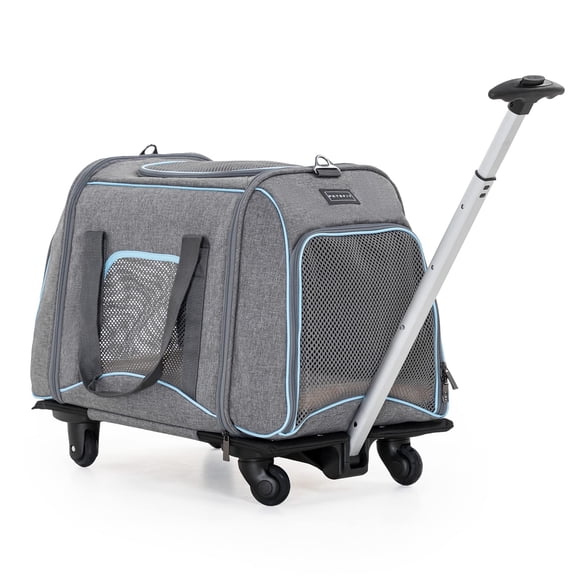Transportín para mascotas Petsfit con ruedas extraíbles para gatos y perros