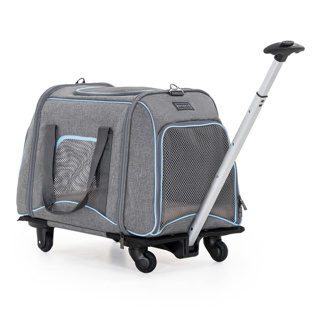 Transportín para mascotas Petsfit con ruedas extraíbles para gatos y perros