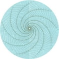 thumbnail image 1 of Ahgly Company Tapis Rond Lavable en Machine Intérieur Transitionnel Bleu Diamant Bleu, 3 Pieds Rond, 1 of 7