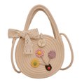 thumbnail image 1 of Bolsos cruzados para mujer Bolso de paja tejido con lazo para mujer Bolsos de playa informales para mujer (Beige) Likrtyny Para Estrenar, 1 of 9