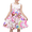 Multicolor Knot, variant on Girls Dress Green Floral Strawberry Embroidery Zigzag Summer 4-5 Years