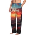 thumbnail image 6 of Salouo Cat Watching City Sunset Print Pajama Pants for Men, Lounge Pants Elastic Waistband Casual Men's sleepwear Loungewear Sleep Pajama Pant -X-Large, 6 of 7