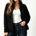 thumbnail image 2 of KICILVS Womens Fuzzy Sherpa Fleece Jacket Zip Up Stand Collar Soft Lightweight Winter Outerwear Warm Cozy Coat, 2 of 6