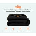 thumbnail image 3 of SGI Microfiber Comforter Set Wyoming King Size Black Solid 3 Piece, 3 of 5