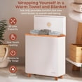 thumbnail image 6 of SereneLife Luxury Rectangle Towel Warmer - Spa & Bathroom Heater with Custom Fragrance, Auto Shut-Off, Fits 2 large Towels, Blankets, Bathrobes, PJ's - Perfect Gift for Him & Her (Natural Wood), 6 of 7