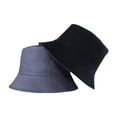 thumbnail image 2 of Reversible Fisherman Hat, Two Sides Wearable Sun Hat for Women Men, Candy Color and Solid Color Outdoor Sun Protection Hat, Packable Travel Hat Navy, 2 of 4