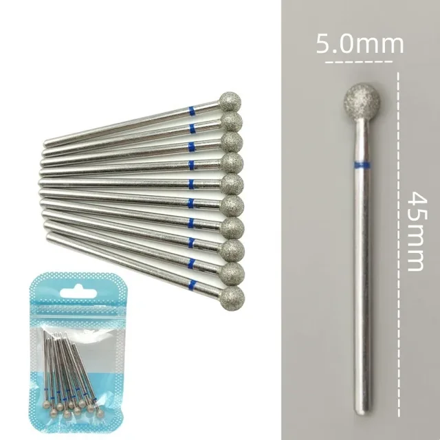 Juego de 10 Uds. De brocas de diamante para uñas, fresas eléctricas rotativas para pedicura, limas para manicura, rebabas para cutículas, accesorios de herramientas para uñas
