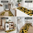 thumbnail image 5 of Black Yellow Sunflower Pattern Kitchen Rugs Sets Of 3,Kitchen Runner Rugs Non Skid Washable,Decorative Kitchen Floor Mats for Kitchen,Sink,Laundry,17"x30"+ 17"x47" + 17"x59", 5 of 6