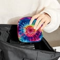 thumbnail image 6 of Tie Dye Pad Bag Period Bag Sanitary Pad Storage Bag - Mini Pouch for Period - Velvet, Sponge, and Oxford Fabric - 4.7x6.6x6.6 in, 6 of 6