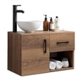 thumbnail image 2 of Mueble para Baño Gabinete Organizador con Llave Monomando Lavabo con Escurridor marron, 2 of 8