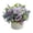 Elegant Purple, variant on 1Pc 6.3" Mini Artificial Potted Flower, Classic White Faux Rose Hydrangea Centerpiece with Textured Ceramic Pot