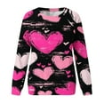 thumbnail image 4 of Valentines Shirts for Women Valentine Heart Sweatshirt Cute Holiday Long Sleeve Pullover Tunic Tops, 4 of 4