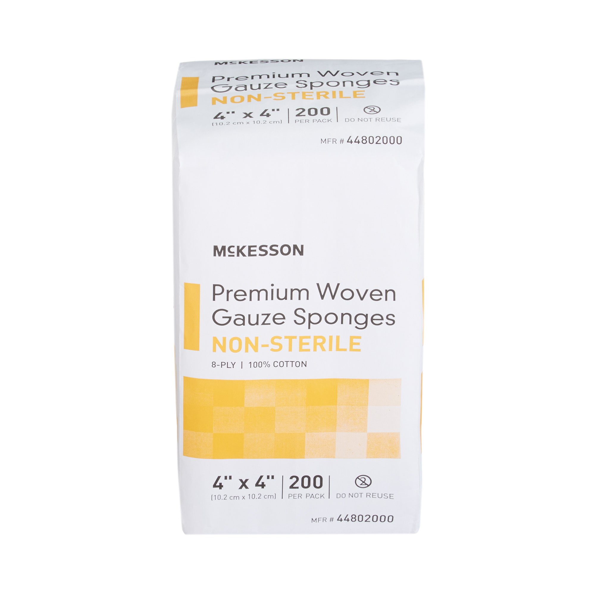 McKesson Woven Gauze Sponges, Non-Sterile Absorbent Wound Pad - 4 in x 4 in, 200 per Pack, 20 Packs, 4000 Total