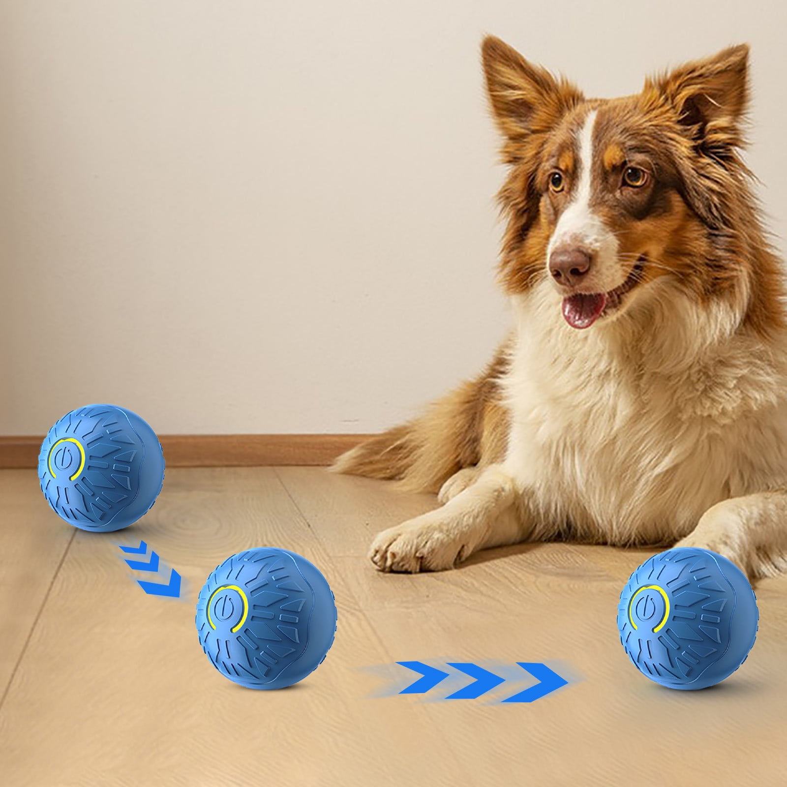 YUNAFFT Vibrating Dog Ball, Interactive Bouncing Shaky Ball Toy for Dogs, Smart Self Rolling Automatic Moving Pet Ball with LED Light for Bored Indoor