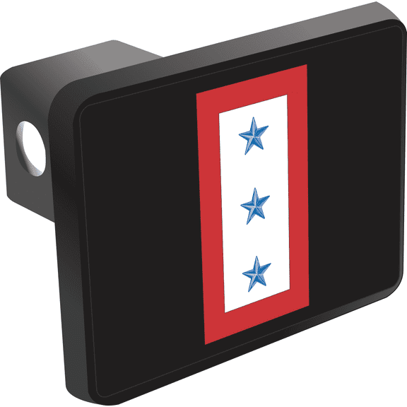 Three Blue Stars Flag Trailer Hitch Cover