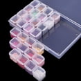 thumbnail image 3 of Nail Tool Jewelry Storage Box Jewelry Can Be Divided Into 28 Grid Transparent Color Disassemble The Box Jewelry Storage Box, 3 of 5