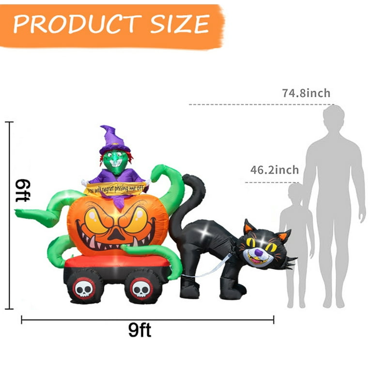 Coolmade 10ft Outdoor Spooky Inflatable Halloween Decorations