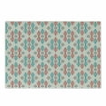 thumbnail image 1 of Ethnic Cutting Board, Traditional Local Design Elements, Decorative Tempered Glass Cutting and Serving Board, Small Size, Coral Turquoise White, by Ambesonne, 1 of 1