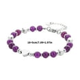 thumbnail image 5 of Genuine Stone Beaded Bracelet Adjustable Wristband Unisex Fashion Accessory, 5 of 18