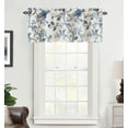 thumbnail image 2 of DriftAway Ada Botanical Print Lined Flower Leaf Thermal Insulated Linen Blend Window Valance Rod Pocket 52 Inch by 18 Inch Plus 2 Inch Header Navy 1 Pack, 2 of 8
