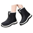 thumbnail image 2 of Mostsola Snow Boots for Women Lace up Waterproof Winter Warm Furry Lined Mid Calf Booties, 2 of 8