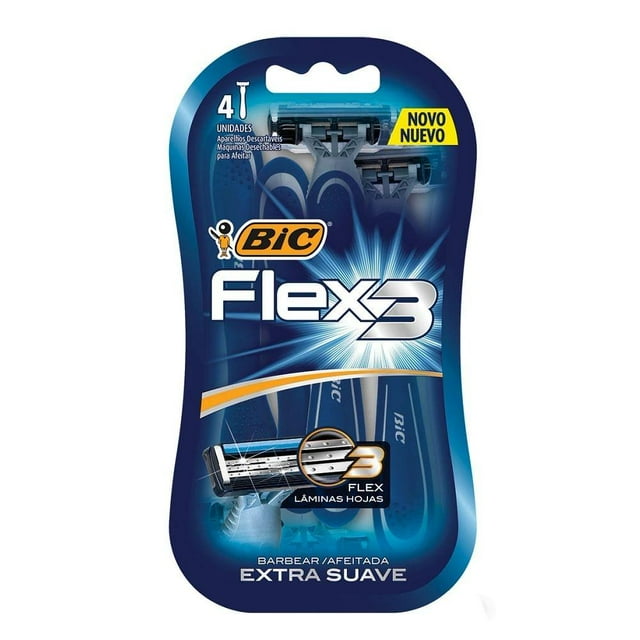 Rastrillo Bic Flex 3 extra suave 4 pzas